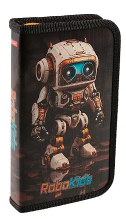 Пенал 1отд. "Робо" 19*11,5см, молния, глянц. ламин., таблица умножения, инд.уп. 3020383