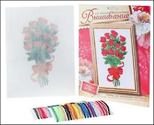 Набор для вышивания крестиком Букет роз (537331) (20х28см) (упаковка)