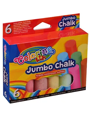 Мелки цветные 06цв JUMBO, к/к, подвес, Colorino 241900