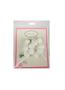 Головки роз Фоамиран белый (14003604) (д1,7см) (10шт) (упаковка)