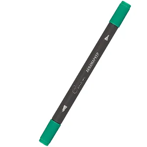 Маркер акварельный "Сонет", двухсторон., кисть и тонкий наконечник, изумрудный темный, сонет