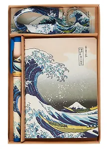 Набор канцелярский (ручка+записная книжка А6) "Хокусай. Большая волна"