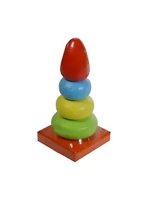 Пирамидка Колечки (050104) (726437) (4 элемента) (дерево) (1+) (упаковка)