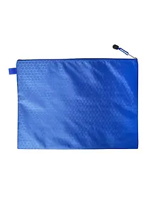 Папка на молнии В4 "ОВО" текстиль, синяя