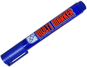 Маркер перманентный Crown, Multi Marker, синий 1-2 мм