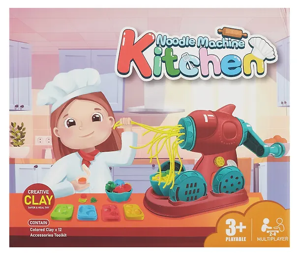 Игровой набор для лепки "Готовим лапшу" (12 цветов пластилина+26 предметов) 3072893 — 2