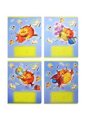 Тетрадь в крупную клетку BG, "Совёнок", 12 листов, в ассортименте 237784