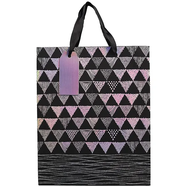 Пакет А4 32*26*12 Triangles Black нейтр., бум.мат.ламинат 256672 — 2