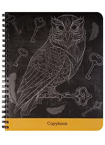 Тетрадь в клетку Unnika, "Коты и совы (графика)", 96 листов, в ассортименте