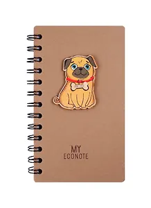 Блокнот Мопс фр-фр (объемная аппликация) (200стр) (11,5х18)