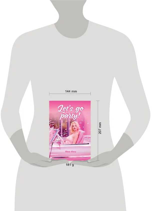 Книга для записей А5 64л "Let’s go party! Glam diary" интегр.обл., блок с контентом 2995192 — 6