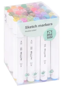 Маркеры для скетчинга MESHU, основные цвета, 36 цветов
