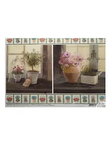 Декупажная карта Цветы на окне (А4) (Karal138) (упаковка)
