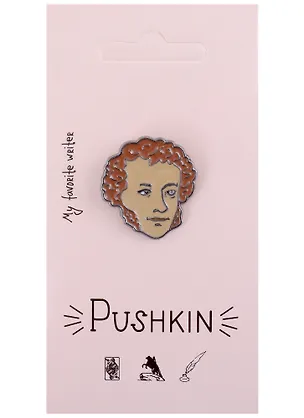 Значок My favorite writer Пушкин (металл) 2890053