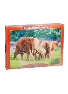 Пазлы 500 B-52196 Семья слонов (47х33см) (9+) (коробка) (Castorland)