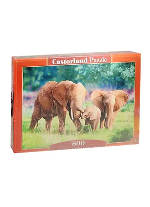 Пазлы 500 B-52196 Семья слонов (47х33см) (9+) (коробка) (Castorland) 2486519