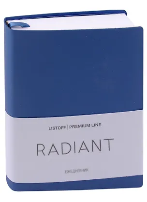 Ежедневник недатированный «Radiant» А6, синий, 152 листа, экокожа, Listoff 2943972