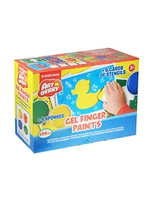 Игра, Erich Krause, Игра для раскрашивания Artberr/пальчиковые краски (4 бан /100) +5 траф+ 4 спонжа (