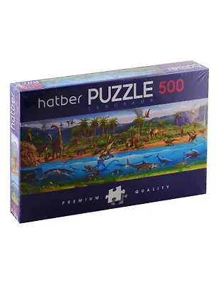 Пазл HATBER Premium 500 эл. 665х230мм.Панорама -Эра динозавров 2793363