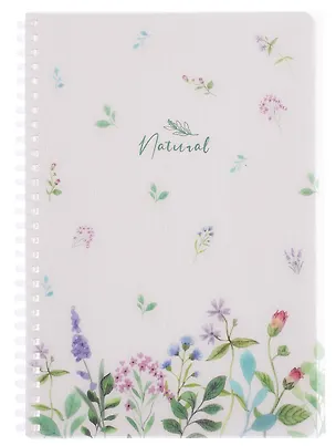 Тетрадь B5 80 листов, клетка, "Natural flowers" 3103534