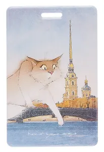 Чехол для карточек вертикальный СПб Пушистый Петербург Павлик Смелый (ДК2025-492)