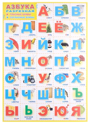 Плакат А-3 Азбука разрезная