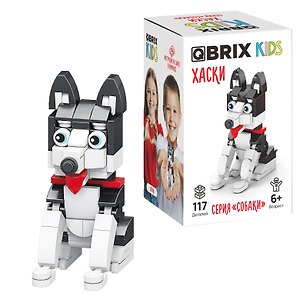 Конструктор «Хаски» 117 деталей, QBRIX KIDS