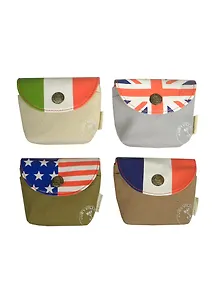 Кошелек с кнопкой Флаги (ткань) (11х8,5)