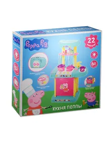 Игровой набор Росмэн т.м. Peppa Pig Кухня Пеппы свет, звук, 22 аксесс.