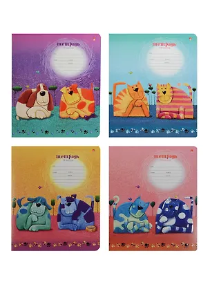 Тетрадь в линейку Альт, "Котики и пёсики", 18 листов, в ассортименте 232495