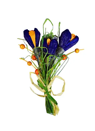 Декор Крокусы из бумаг ручного отлива (00008585) (20х8см) (упаковка) 2393310