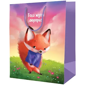 Пакет А5 23*18*10 "Тебя ждет сюрприз" дет., бум.мат.ламинат