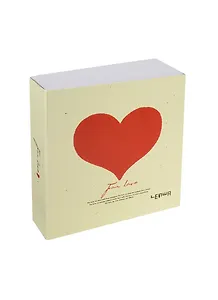 Блокнот Сердце белый с красным сердцем (003240) (10,5х11,5) (Карамба)