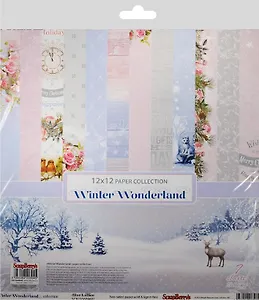 Набор бумаги для скрапбукинга 30,5х30,5 см 190 гр/м, Зимняя Сказка (6+1)