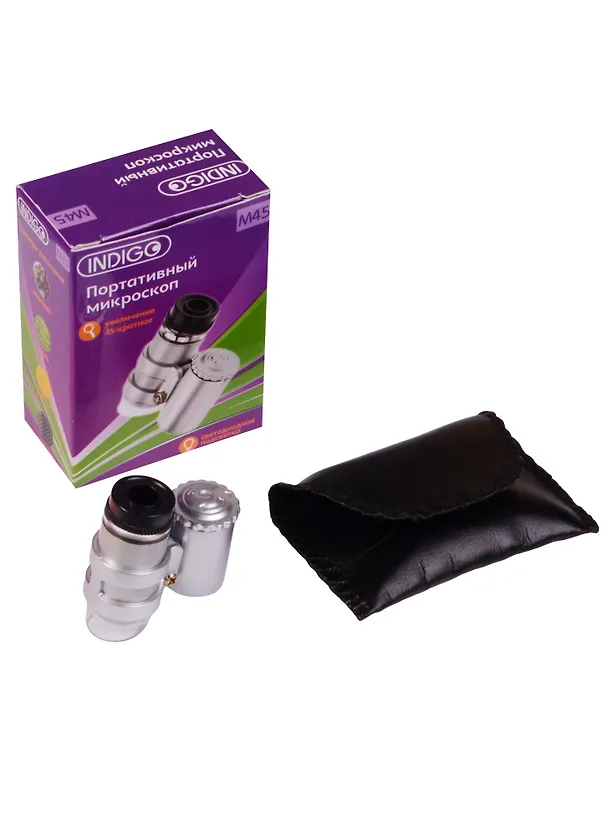 Карманный микроскоп IINDIGO/Индиго M45, 45-кратное увеличение, светодиодная подсветка 2602464 — 1