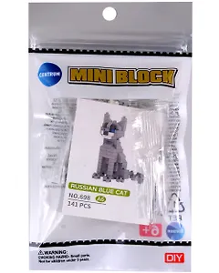 Конструктор "Русская голубая кошка", 141 элемент, пластик, во флоупаке