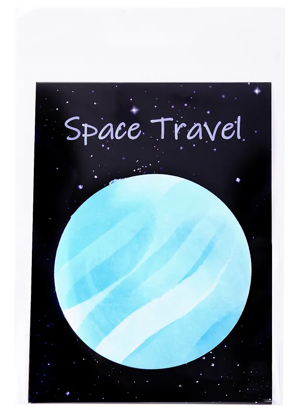 Блок бумаги самоклеящийся 70*70мм "Spase Travel", ассорти, инд.уп. 262474 — 5