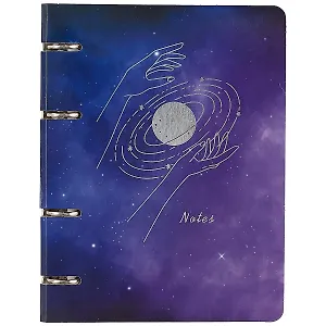 Тетрадь на кольцах в клетку Listoff, Space, 100 листов