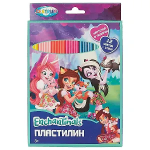 Пластилин Enchantimals, 12 цветов