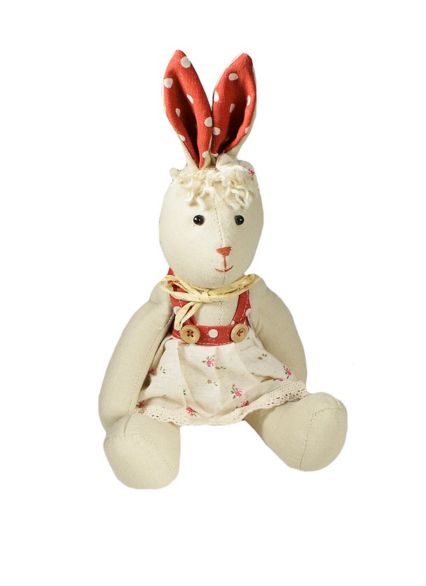 Игрушка декоративная Зайка в сарафане (34см) (777-002) 2411942 — 1