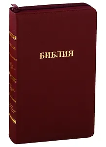 Библия (057 MZG ИИЖ) (Бордовая Madras) (зол. срез) (молния) (кожа) (шерш.)