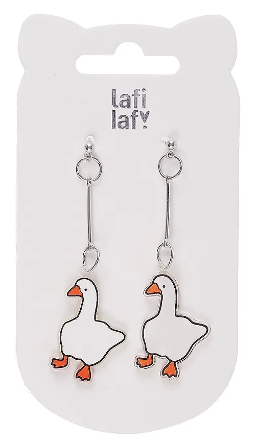 Сережки Гуси (акрил) (12-00626-EA07) (Lafilaf) 3061490 — 2