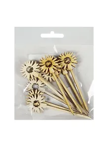 Набор канапе Ромашка (152260-C) (10шт.) (дерево) (упаковка)