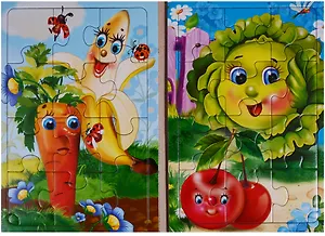 Овощи и фрукты (илл. Смирновой) (КнПазл6Карт) (картон) (3+)