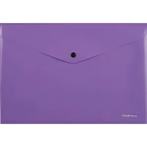 Папка-конверт А4 на кнопке "Matt Vivid" непрозр.пластик, фиолетовый, Erich Krause
