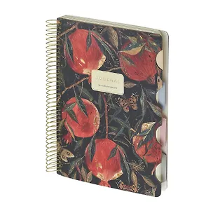 Книга для записей В5 120л лин. "FLORA.Гранат" с разделителями, спираль, Bruno Visconti 3175922