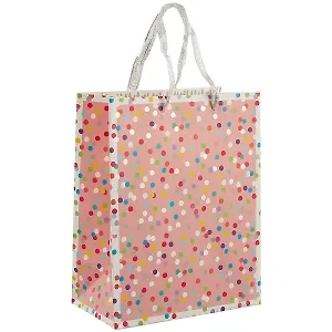 Подарочный пакет «Горошек на розовом», А5