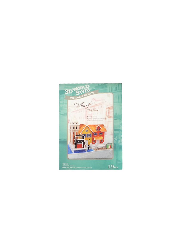 Конструктор 3D Здания Италия Whart (W3114h) (11069302) (19 дет.) (16,5х11,2х11,6см) (3+) (упак 2477070 — 1