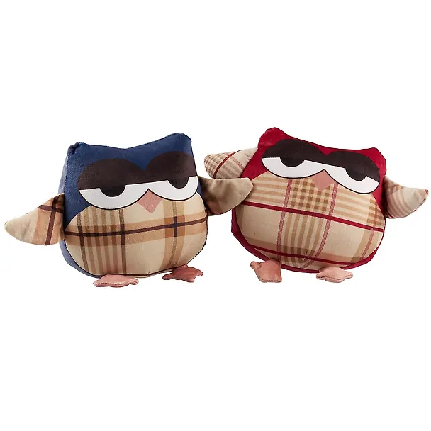 Мягкая игрушка Сова в клеточку(текстиль)(19х19) 2646318 — 4