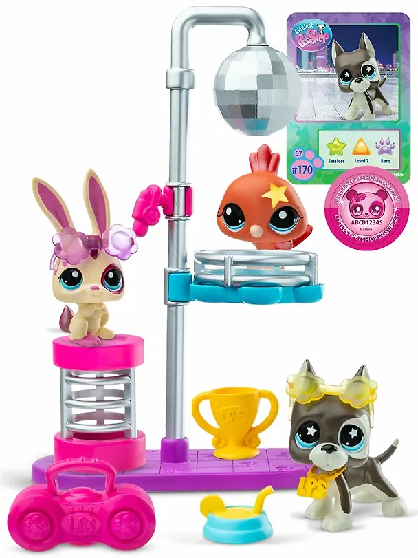 Набор Дискотека три фигурки мини-животных с аксессуарами коллекция Littlest Pet Shop (4+) (коробка) 3127561 — 5